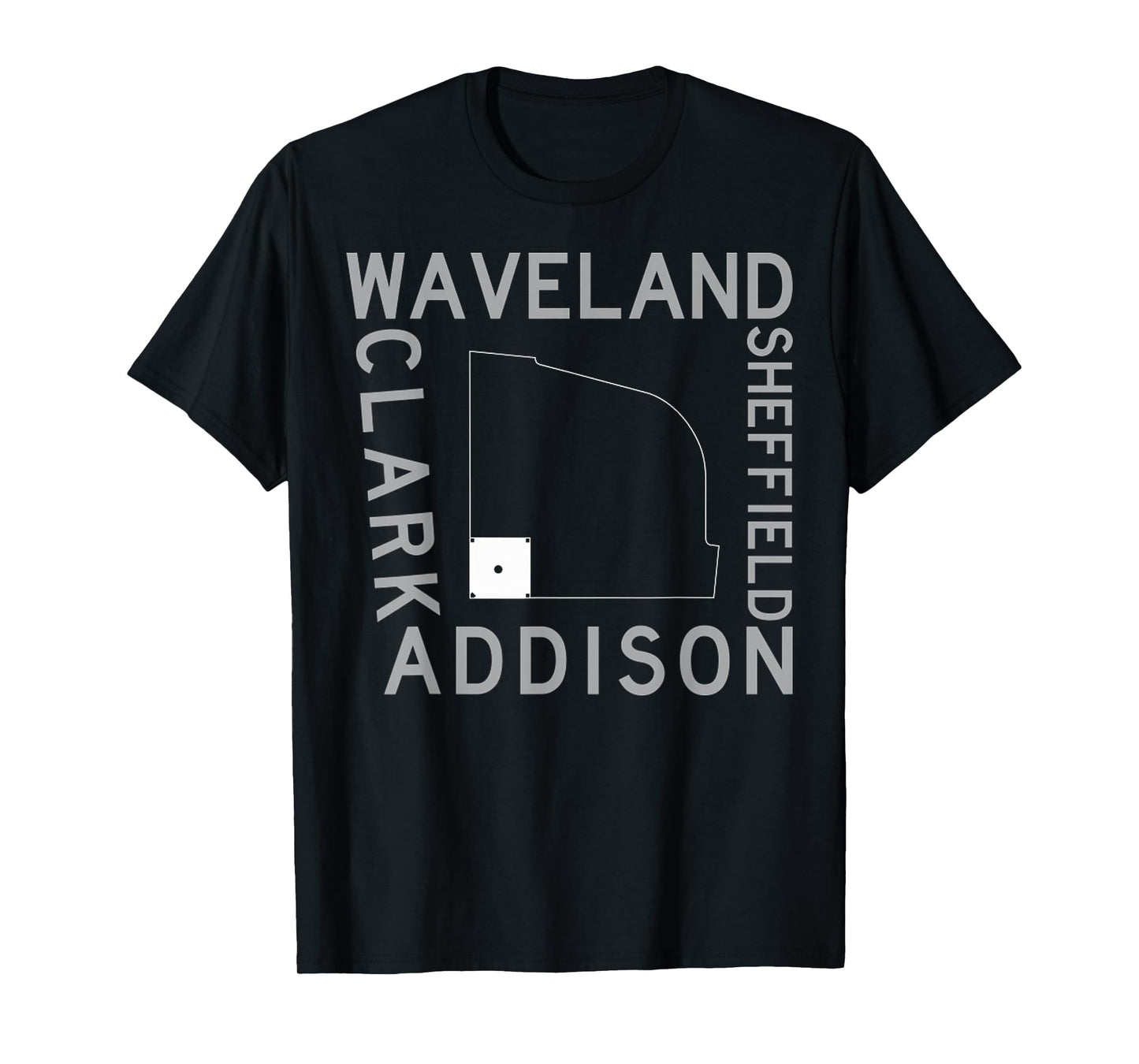 Baseball stadium Streets Of Wrigley Field Sheffield Addison T-Shirt