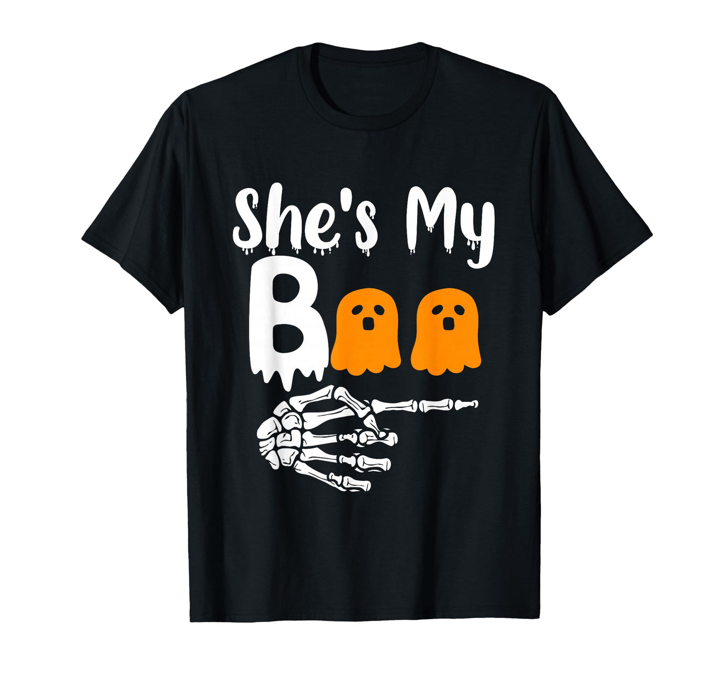 She's My Boo Matching Halloween Pajama Couples He's My Boo T-Shirt