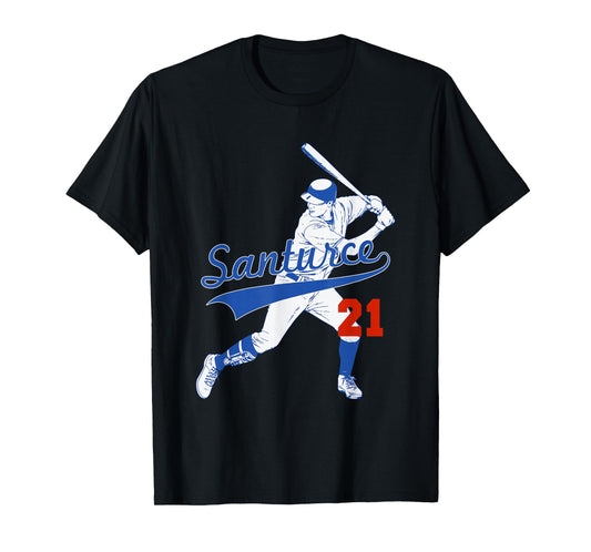 Retro Puerto Rico Santurce 21 Puerto Rican Baseball Player T-Shirt