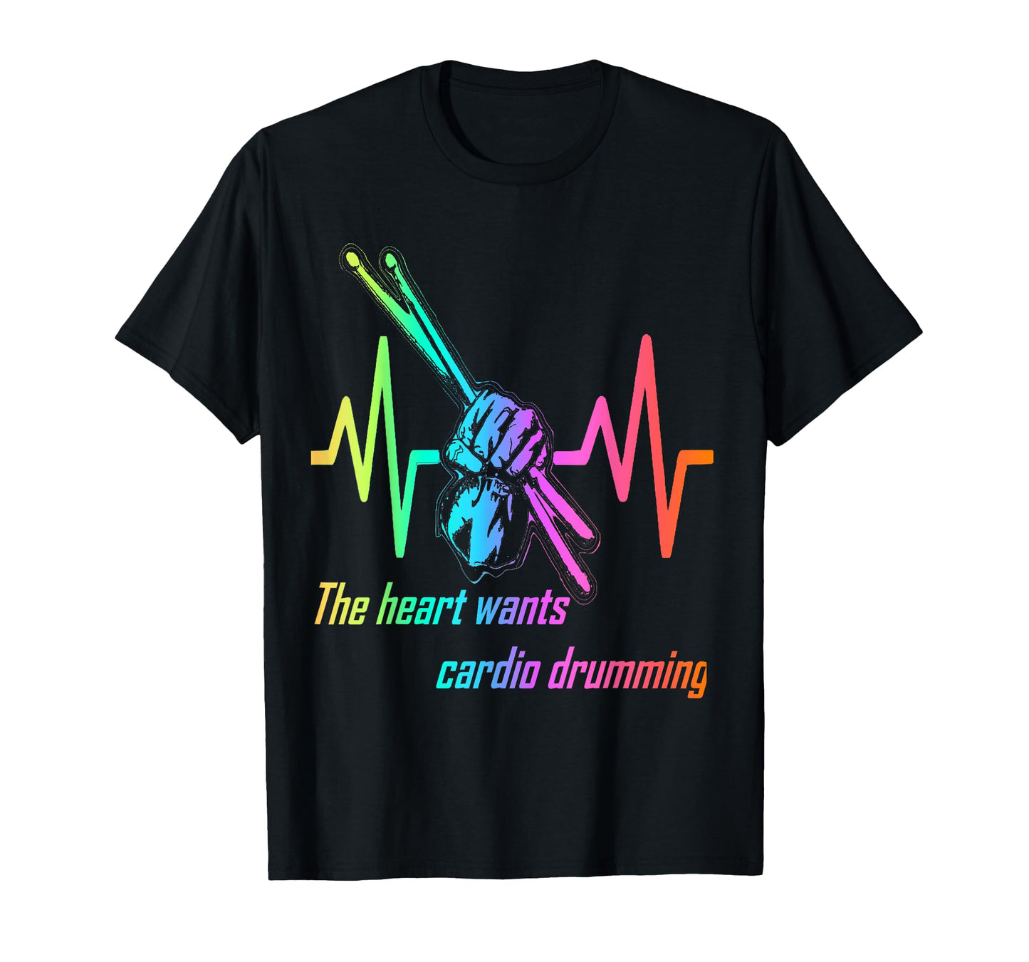Cardio and gym shirt heart wants cardio drumming T-Shirt