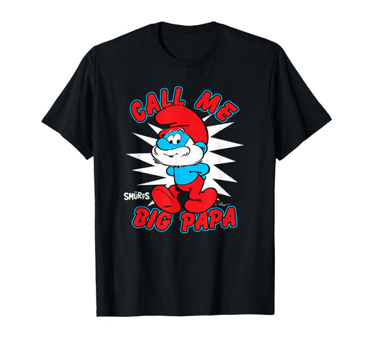 The Smurfs Call Me Big Papa Smurf Retro Cartoon T-Shirt