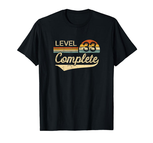 Level 33 Complete Vintage 33rd Wedding Anniversary T-Shirt