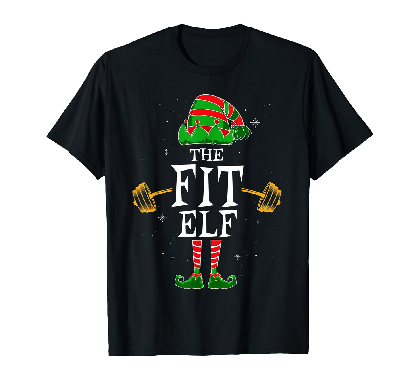 Fit Elf Group Matching Family Christmas Gym Fitness T-Shirt