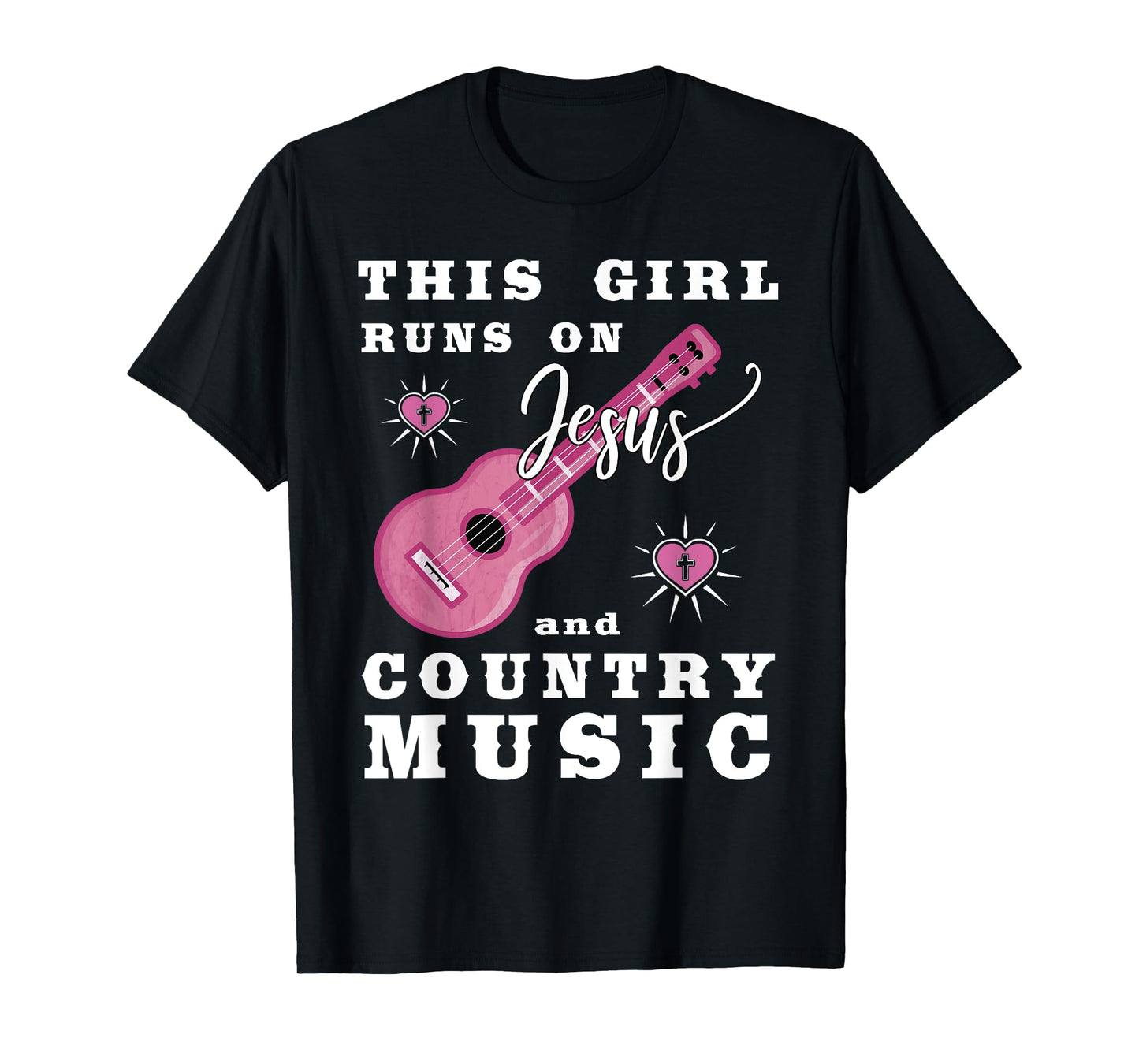This Girl Runs On Jesus And Country Music Christian T-Shirt