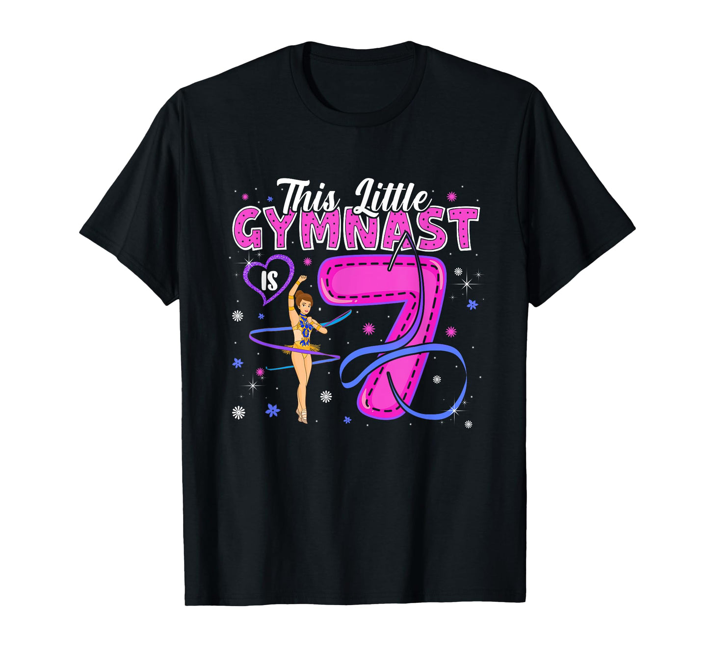 Kids 7 Year Old Gymnast 7th Birthday Tumbling Gymnastics T-Shirt