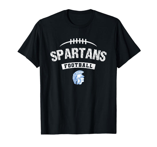 Lake Forest Spartans Logo Football Distressed HS T-Shirt