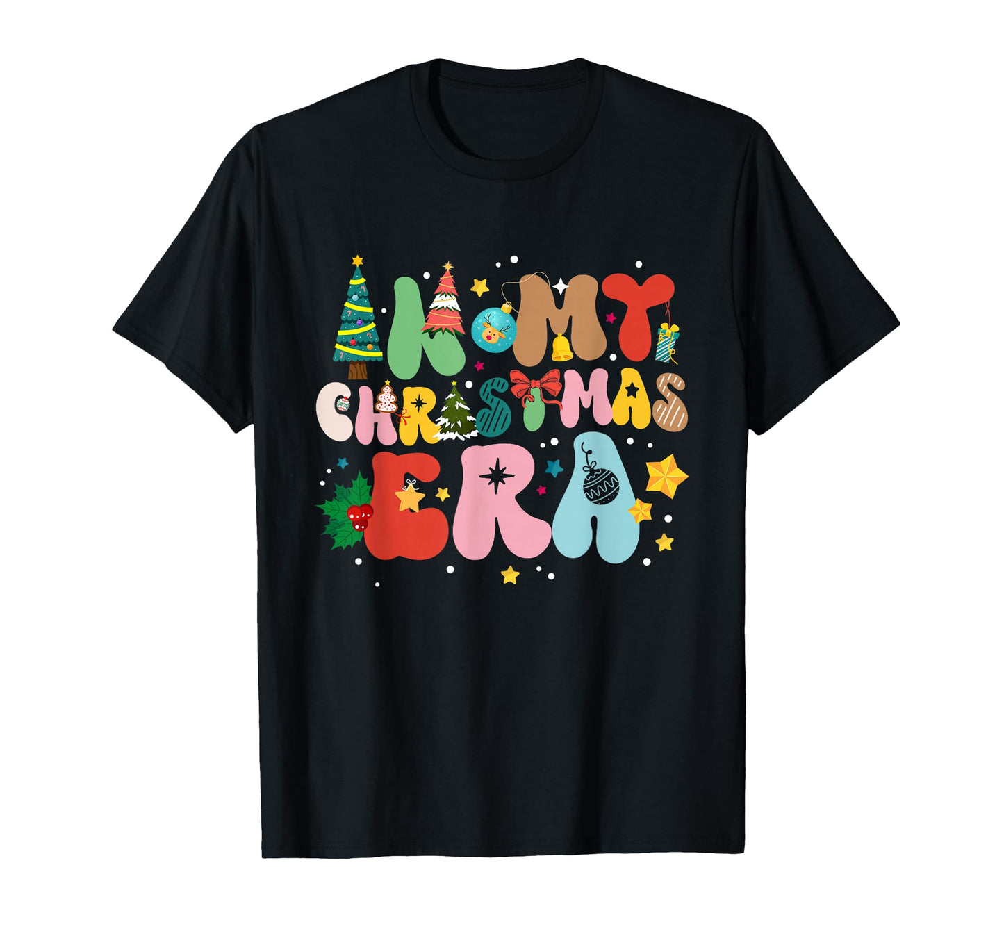 in My Christmas Era Retro Groovy Christmas Holiday Xmas T-Shirt