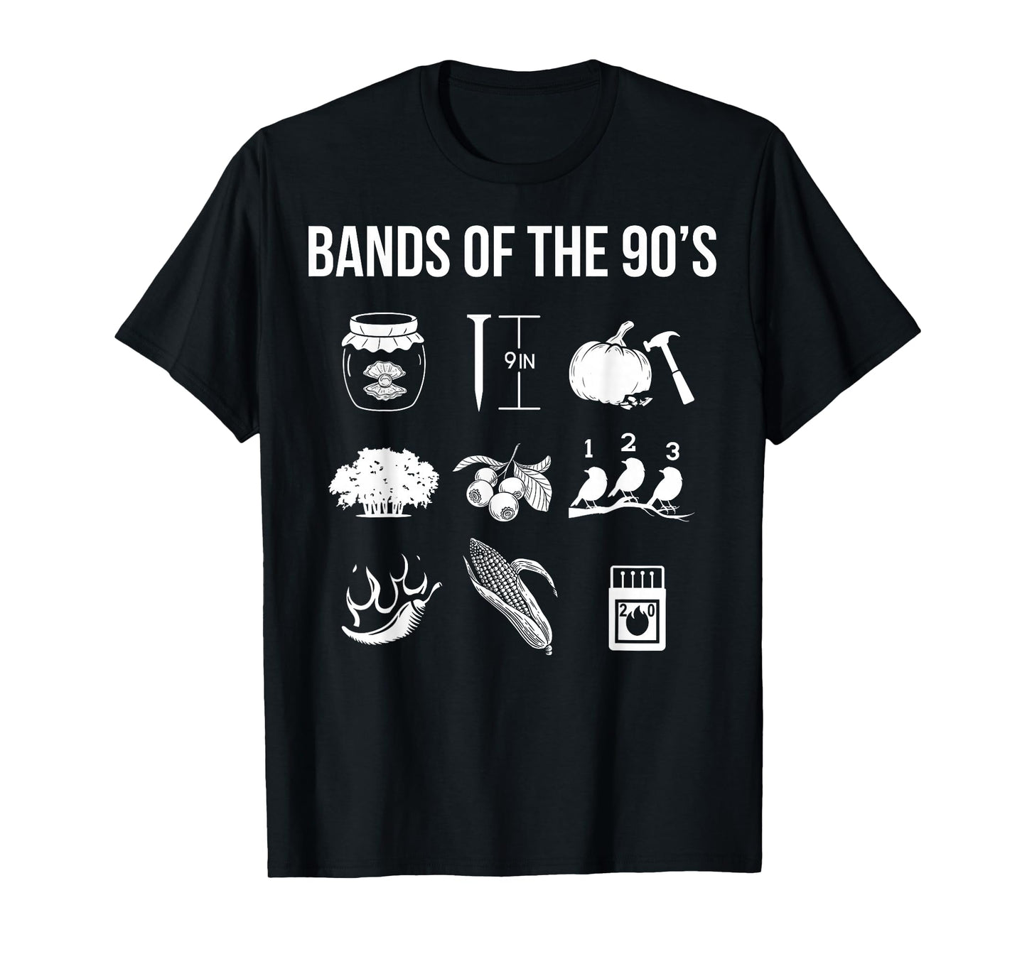Retro 1990s Bands - Music - 90s Music Lover T-Shirt