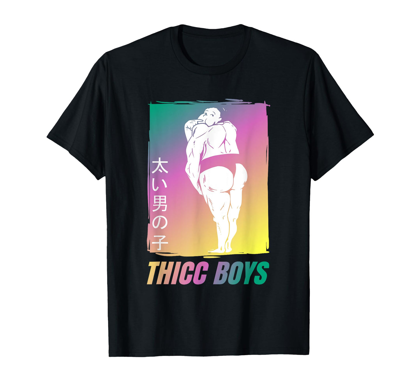 Funny Thicc Boys Squad Sumo T-Shirt for Anime Fans T-Shirt