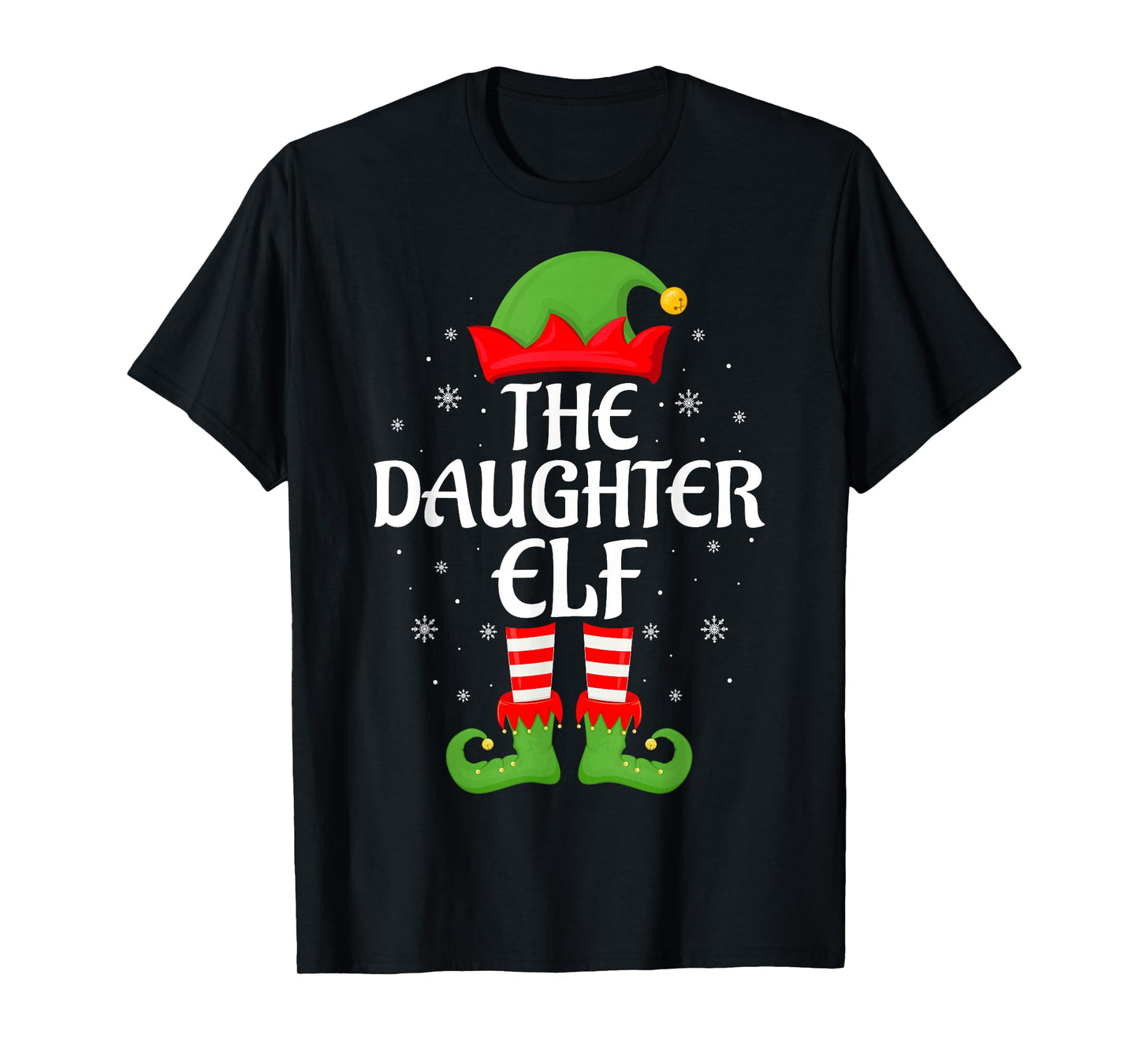 Daughter Elf Xmas Family Matching Elf Squad Christmas Girls T-Shirt