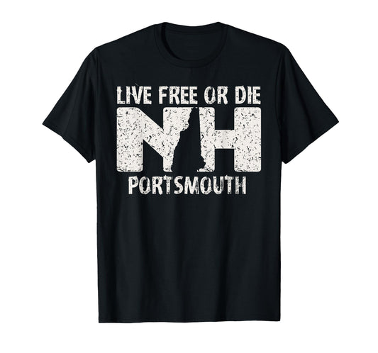 Portsmouth, NH Live Free or Die T-Shirt