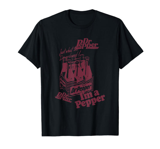 Dr. Pepper I'm A Pepper Vintage Six Pack Logo T-Shirt