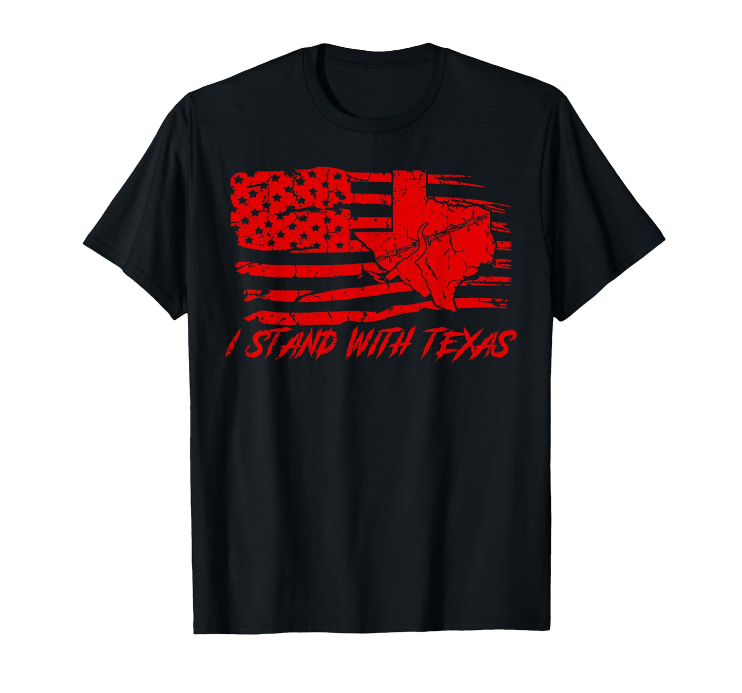 I Stand With Texas Support Protect and Secure Vote Red 2024 T-Shirt