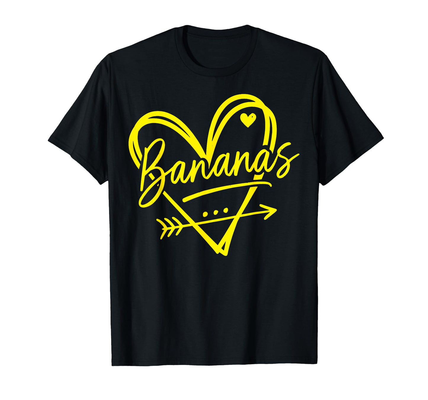 Retro Heart Bananas Graphic Aesthetic Gift For Men Women Kid T-Shirt