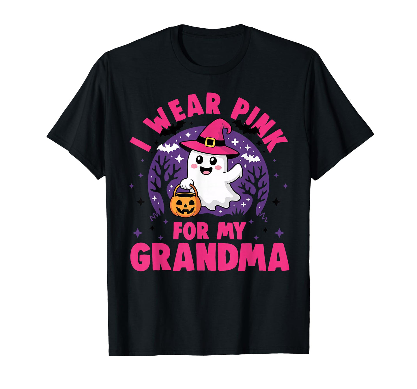 I wear Pink for My Grandma Halloween Awareness October T-Shirt