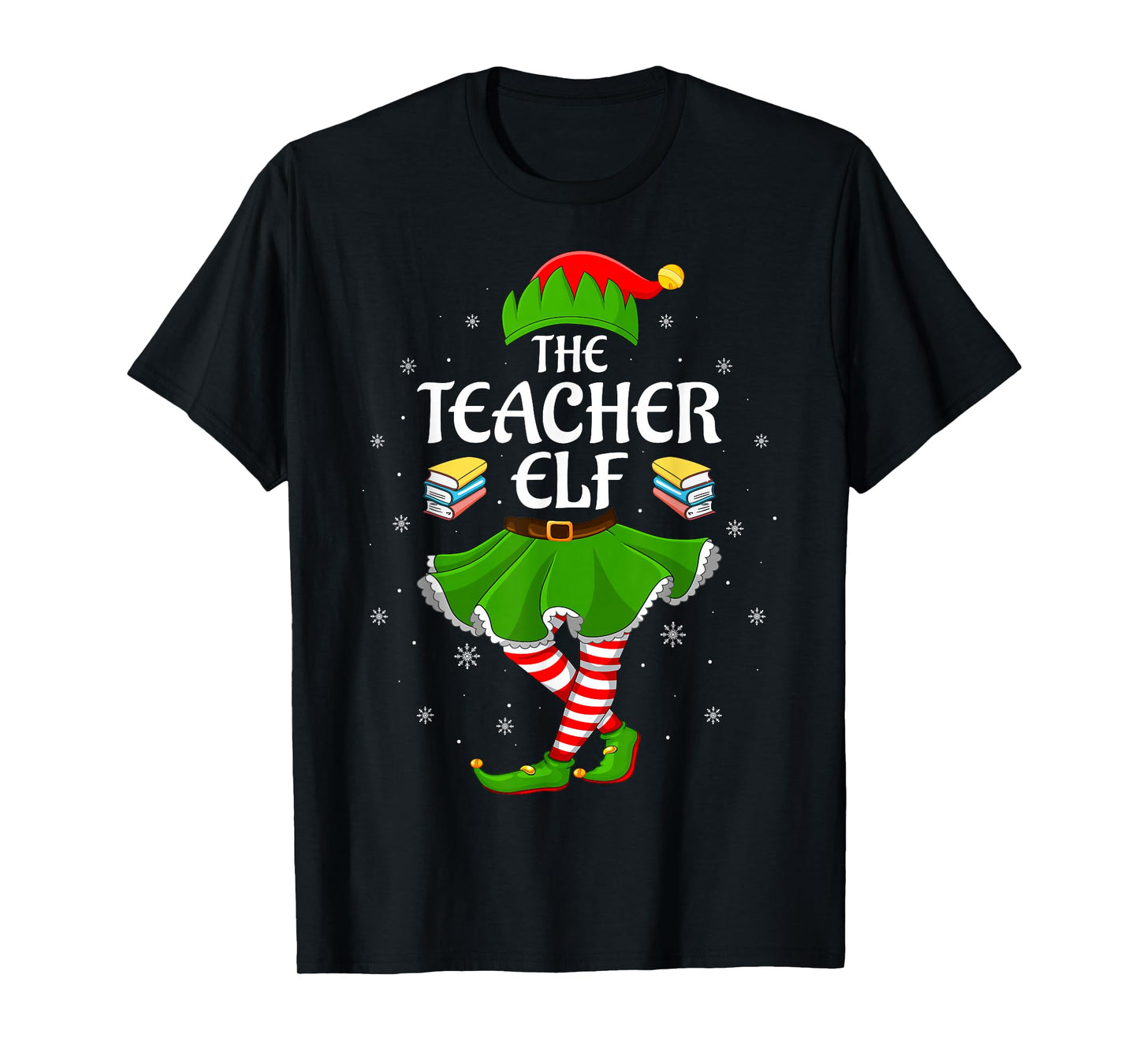 Teacher Elf Christmas Family Girls Women Elf Squad Xmas T-Shirt