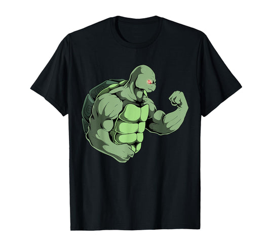 Tortoise Turtle Powerlifter Strongman Weightlifting Workout T-Shirt