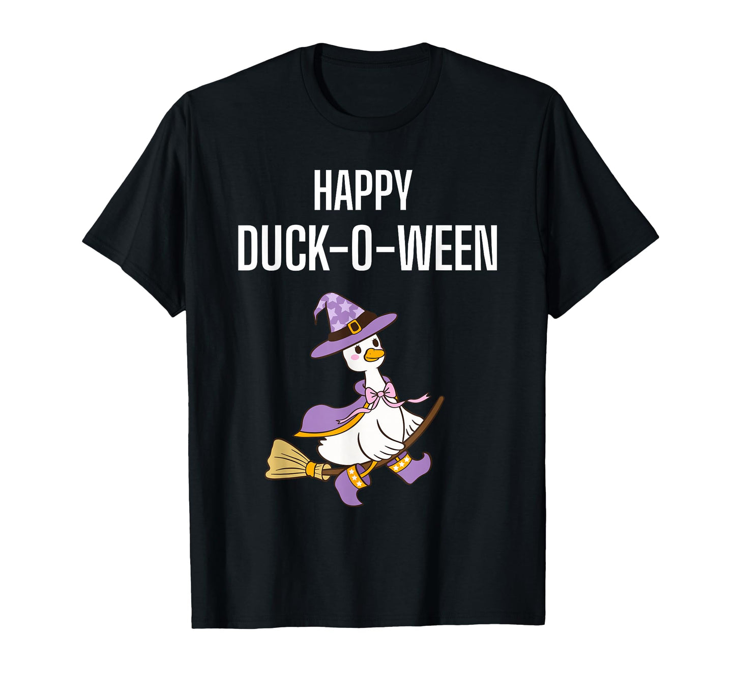 Funnny Duck Halloween Shirt – Duck-O-Ween Duck Witch T-Shirt