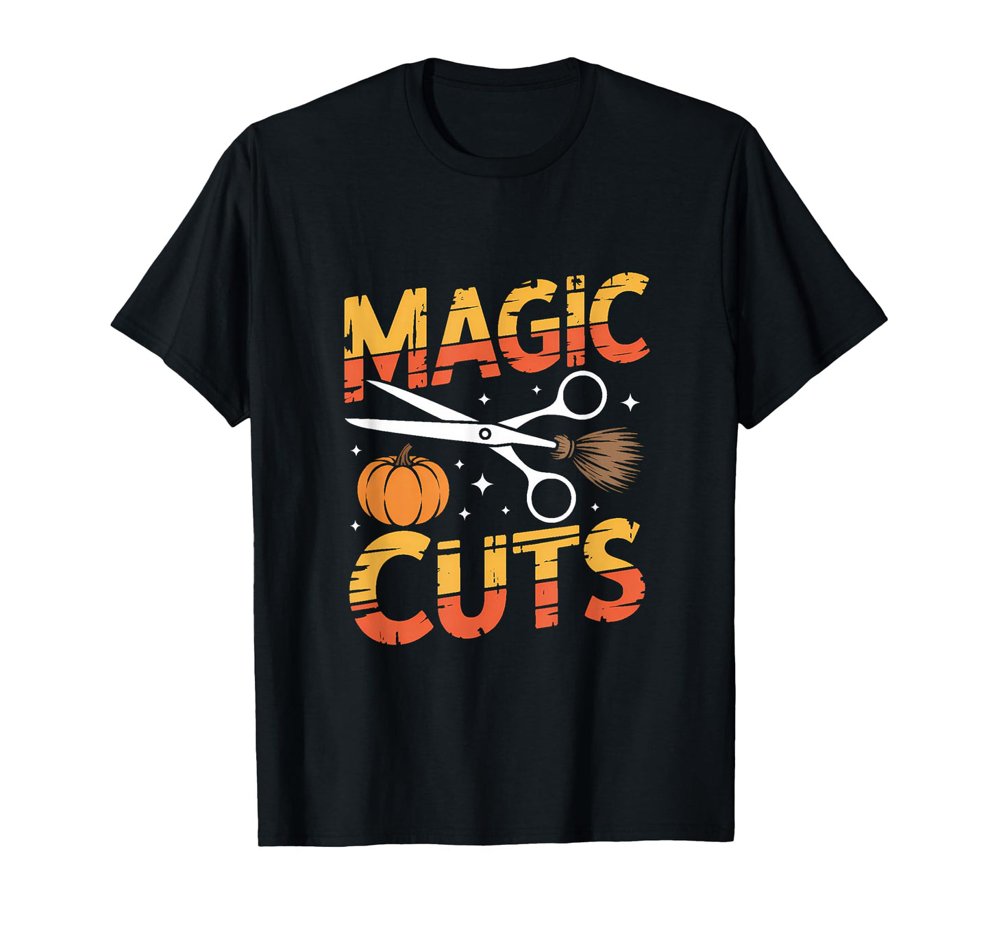 Magic Cuts Witch Hairdresser Retro Halloween Style T-Shirt