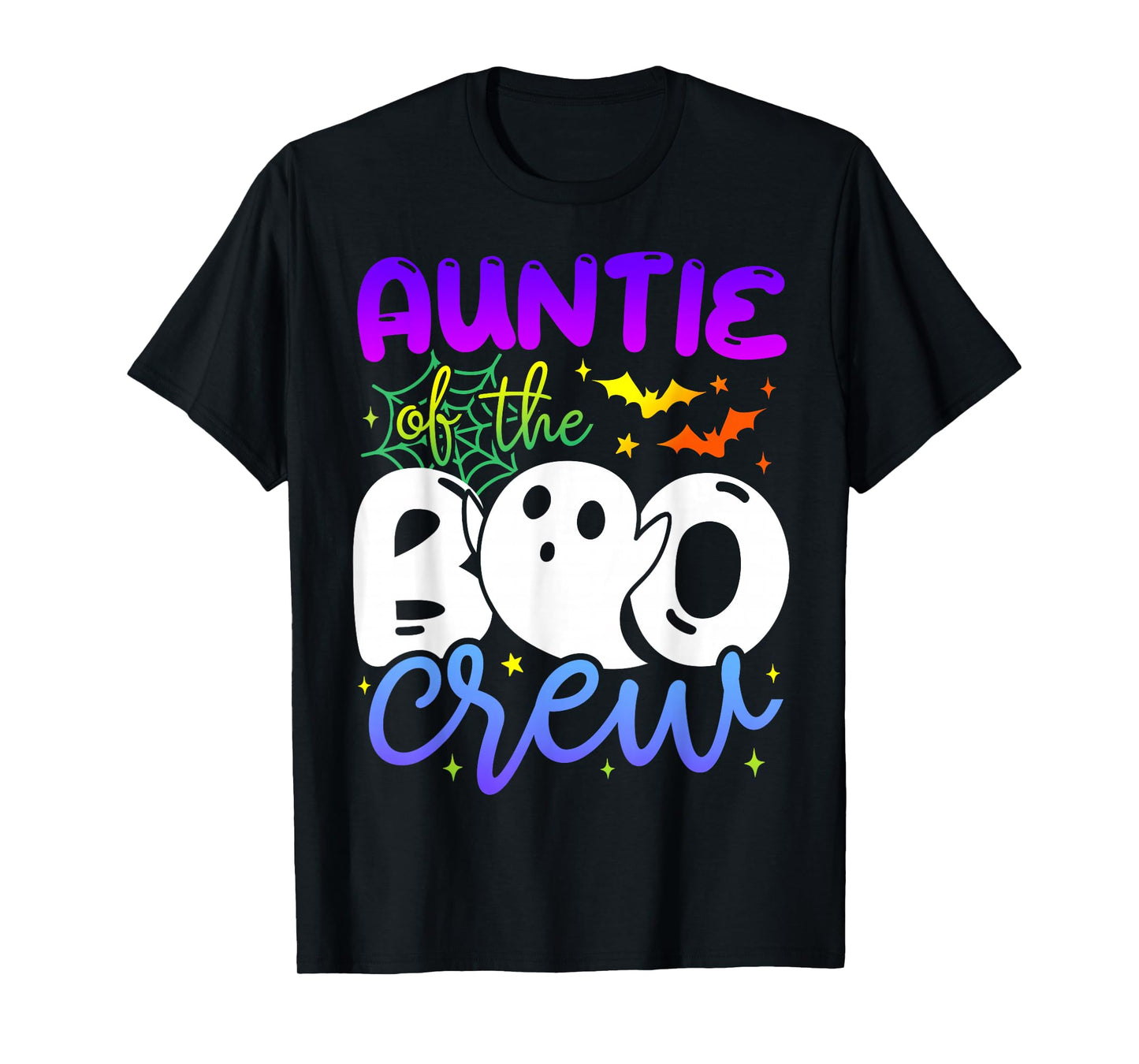 Auntie of Boo Halloween Crew Costume Boo Ghost Lover Family T-Shirt