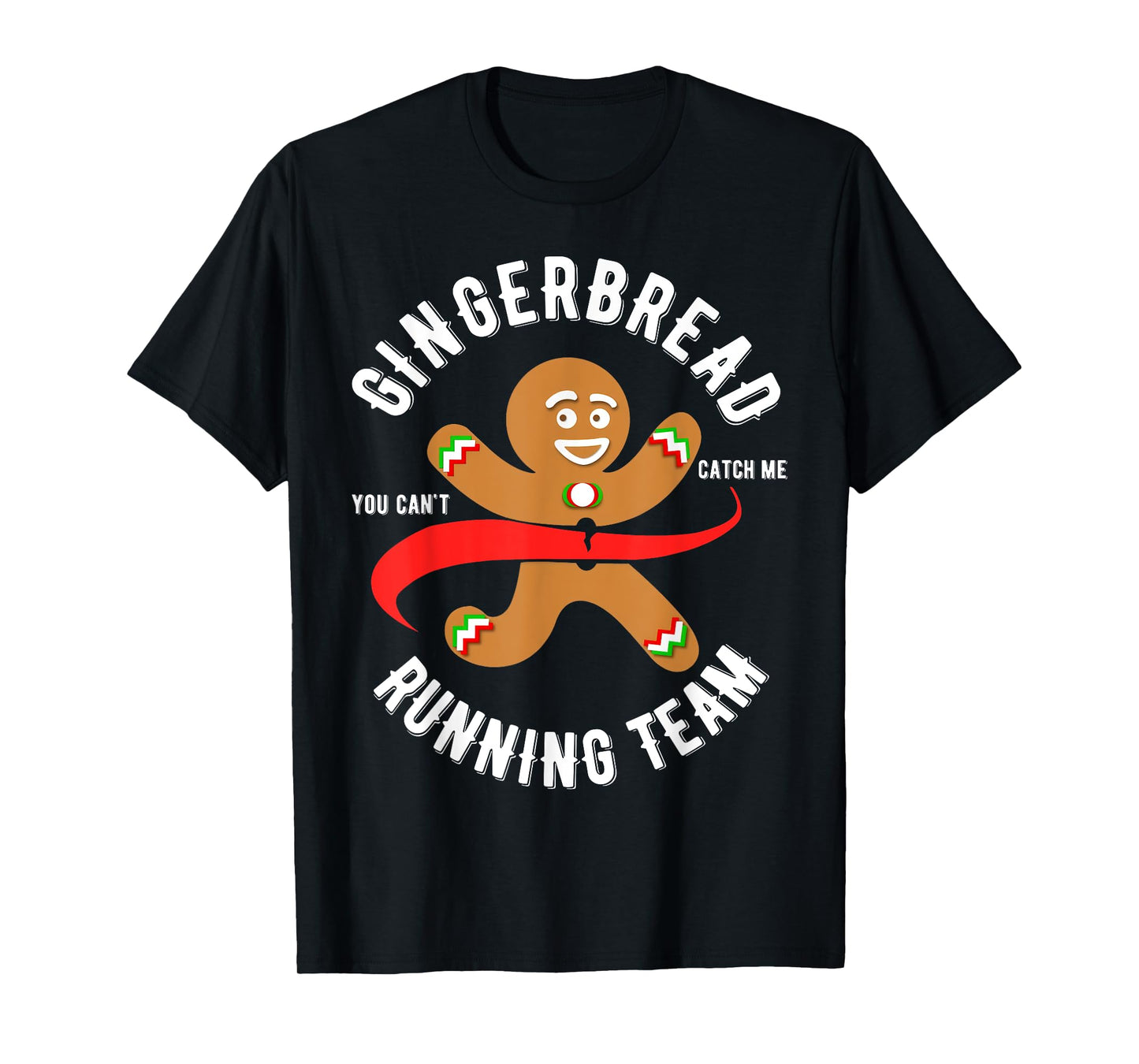 Gingerbread Running Team Xmas Cookie Christmas T-Shirt
