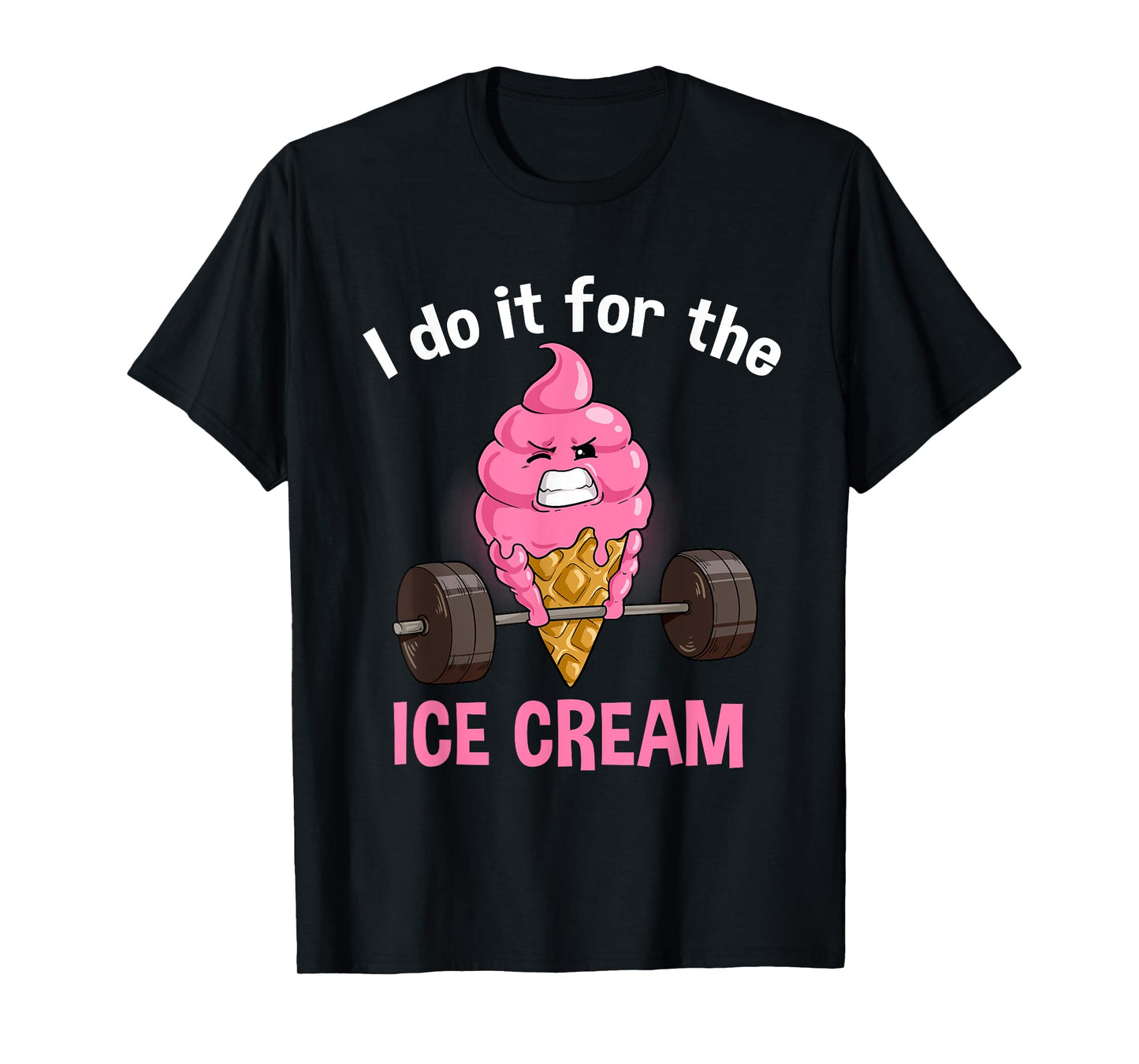 Funny Ice Cream Workout Fitness Muscle Gym Icecream T-Shirt