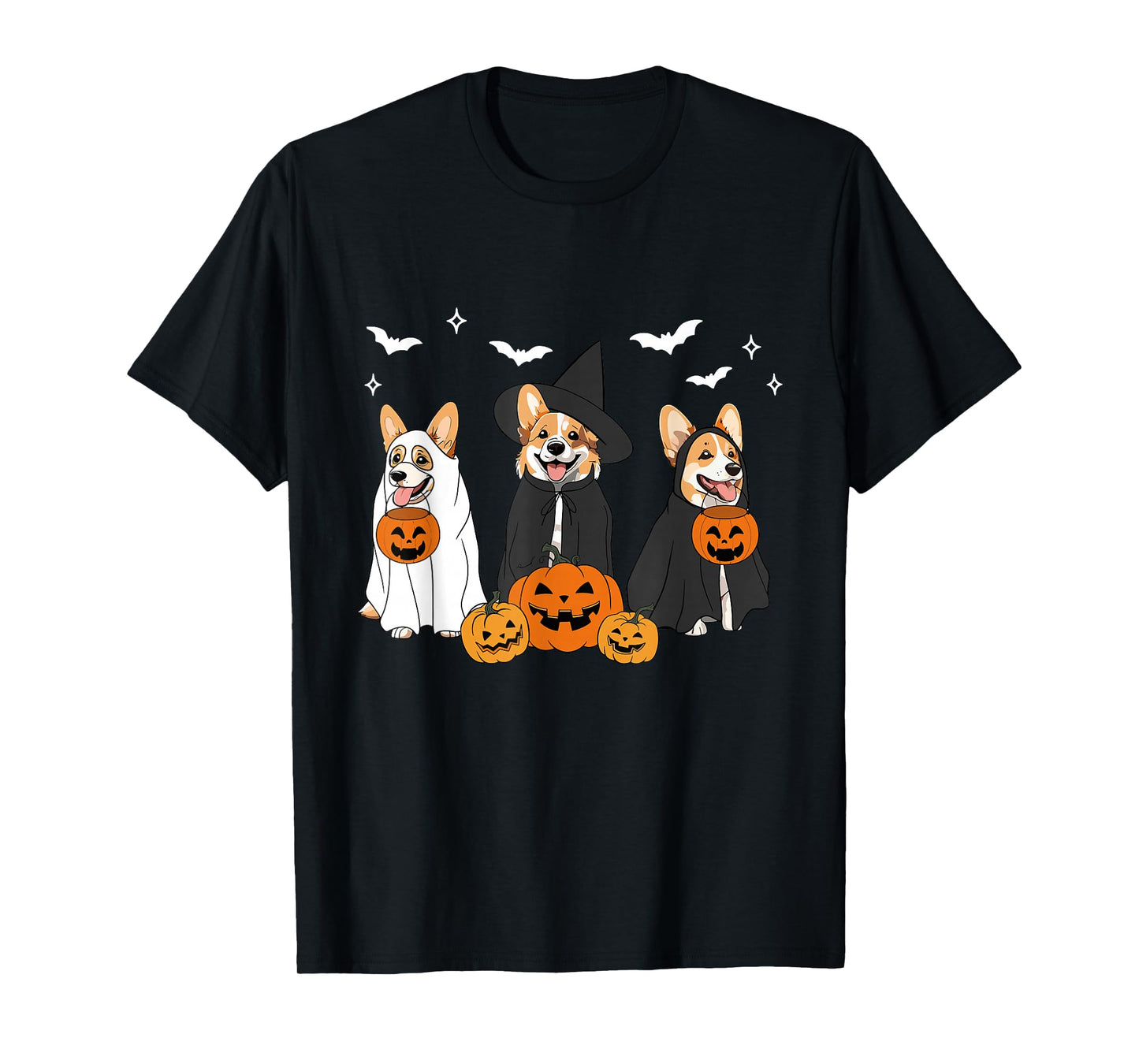 Witch Corgi Halloween Corgi Ghost Corgi Dog Mom Dog Lover T-Shirt