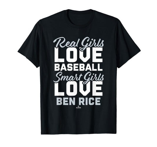 Smart Girls Love Ben Rice New York Baseball MLBPA T-Shirt