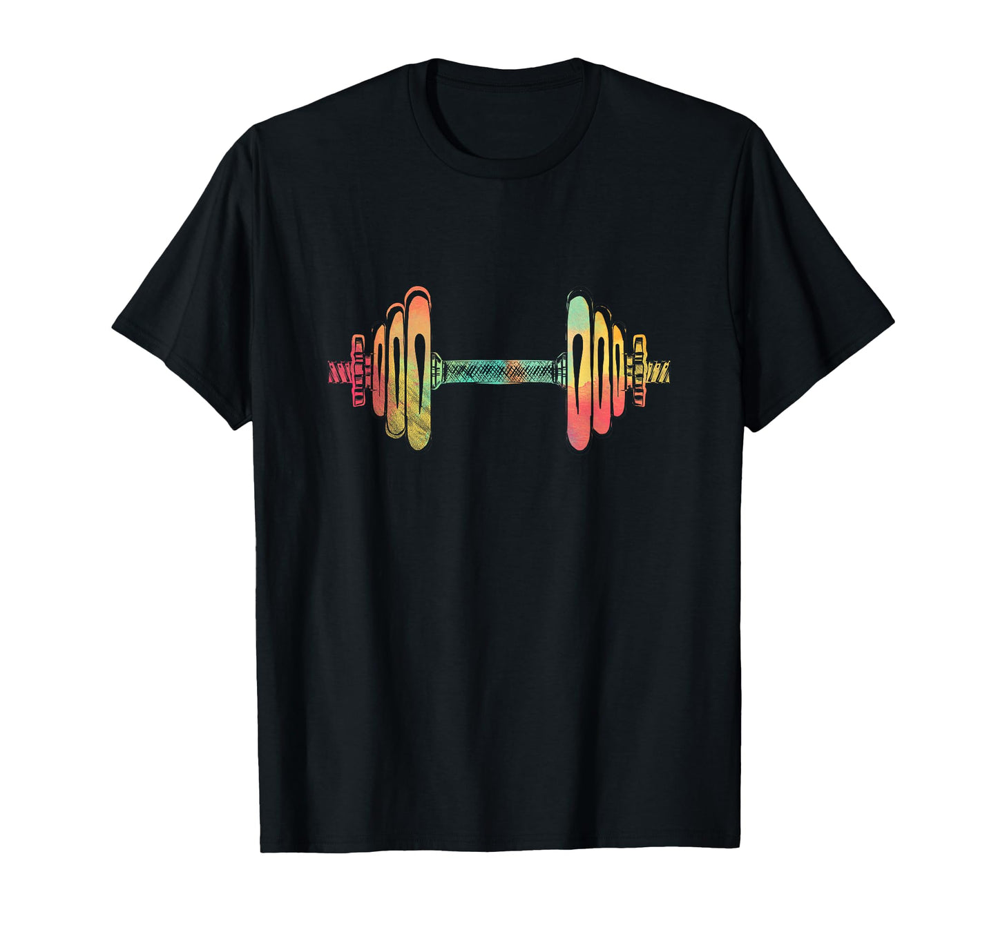 Workout Powerlifting Gifts For Men Women Colorful Dumbbell T-Shirt