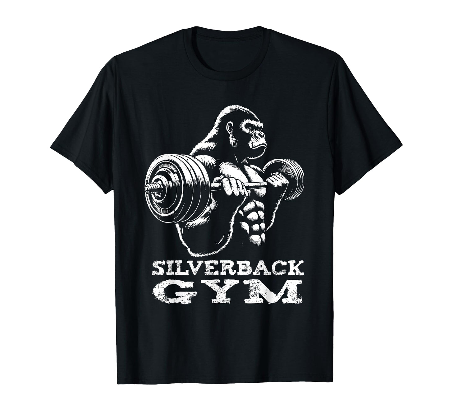Silverback Gym Gorilla Weightlifting Workout Fitness Grunge T-Shirt