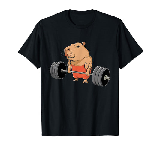 Deadlift Capybara Funny Gym Capy Lover Men Women Kids T-Shirt