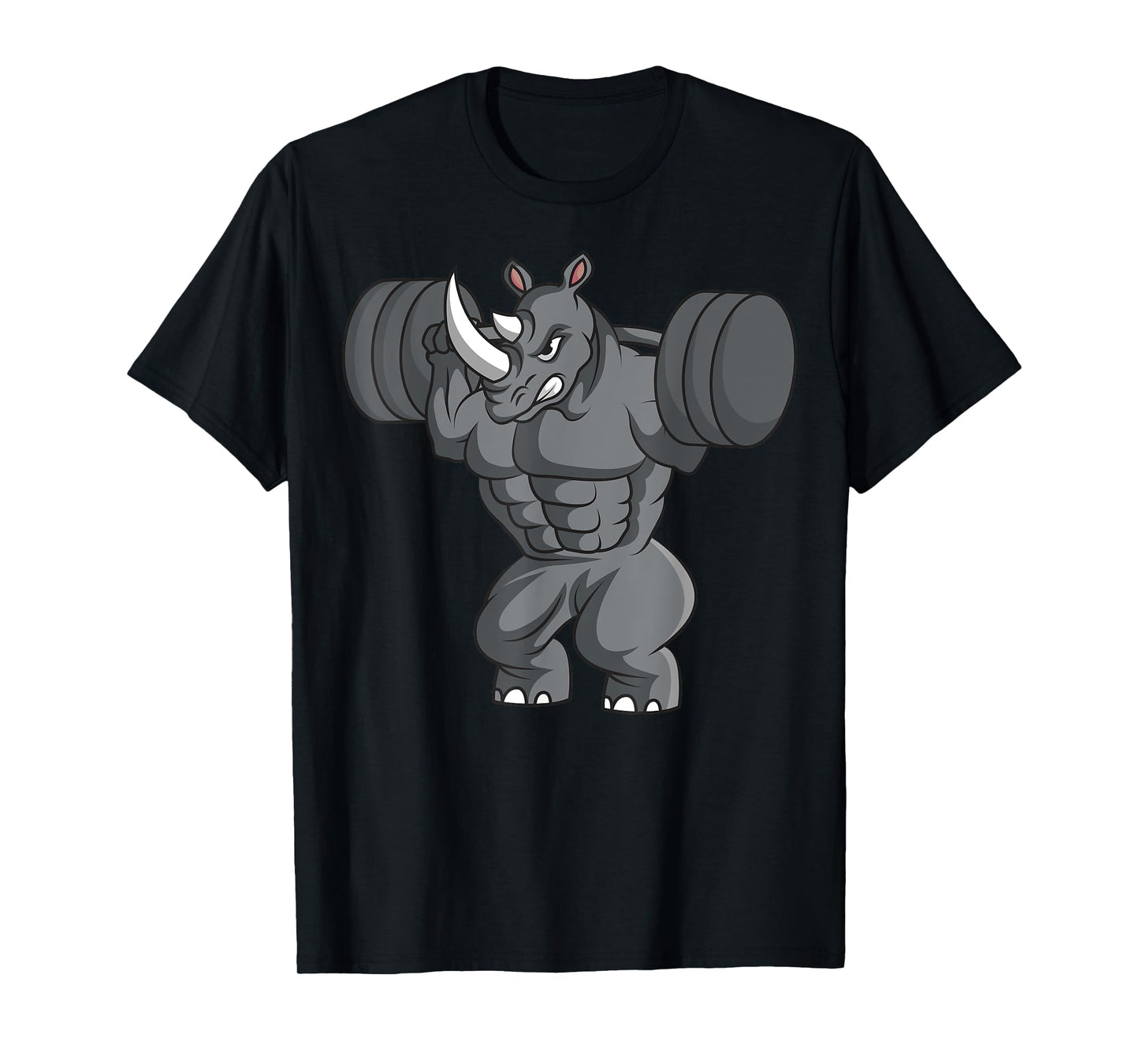 Rhino Weightlifter Rhinoceros Lover Wildlife Safari African T-Shirt