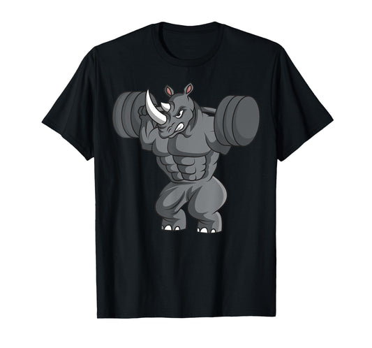 Rhino Weightlifter Rhinoceros Lover Wildlife Safari African T-Shirt