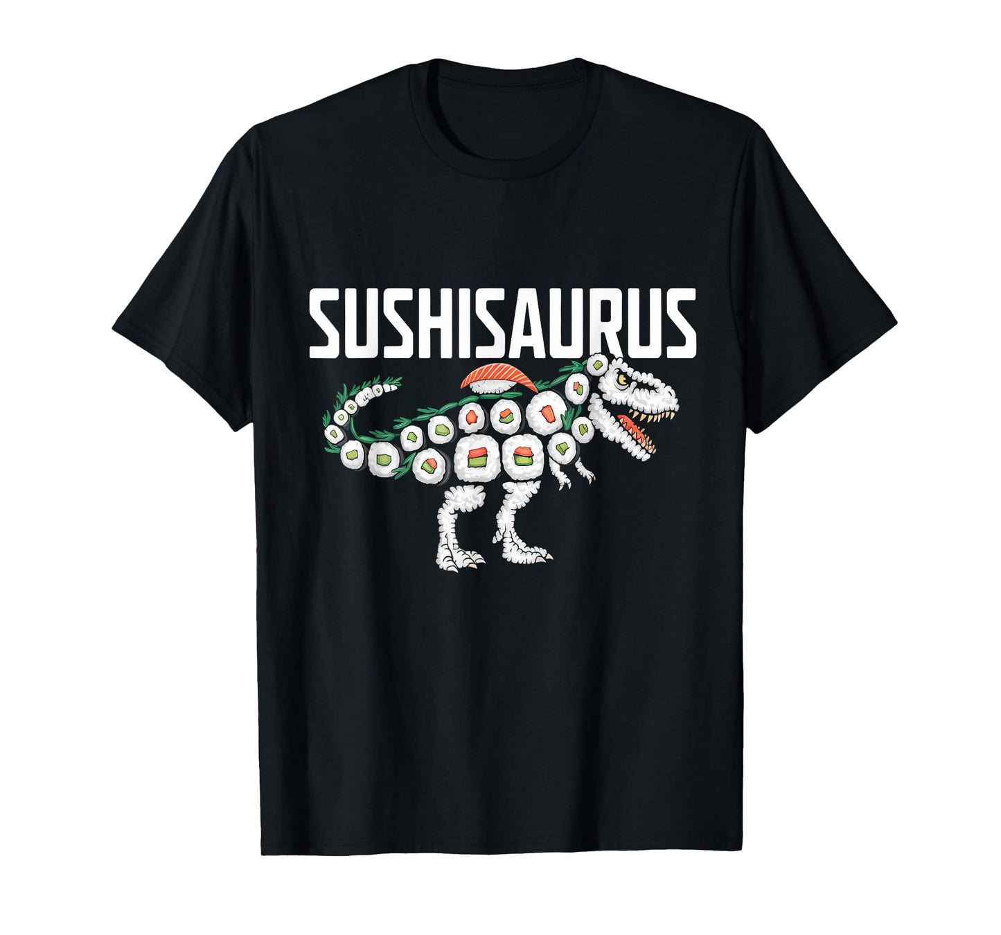Sushi Dinosaur T-Rex Japanese Food Funny Sushi Roll T-Shirt