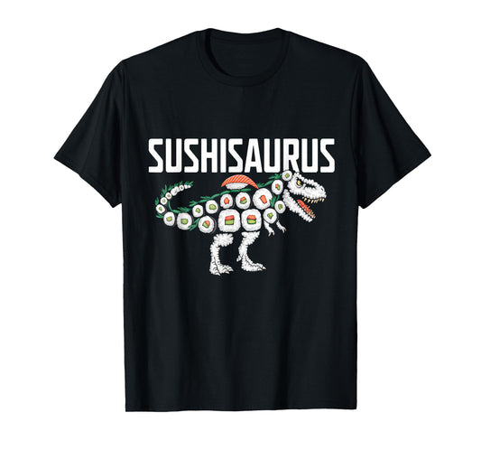 Sushi Dinosaur T-Rex Japanese Food Funny Sushi Roll T-Shirt