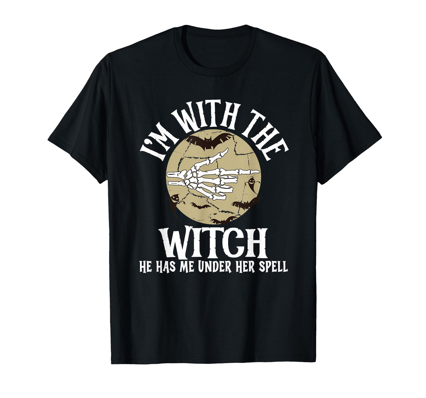 I'm with The Witch Funny Halloween Couple Costume Party T-Shirt
