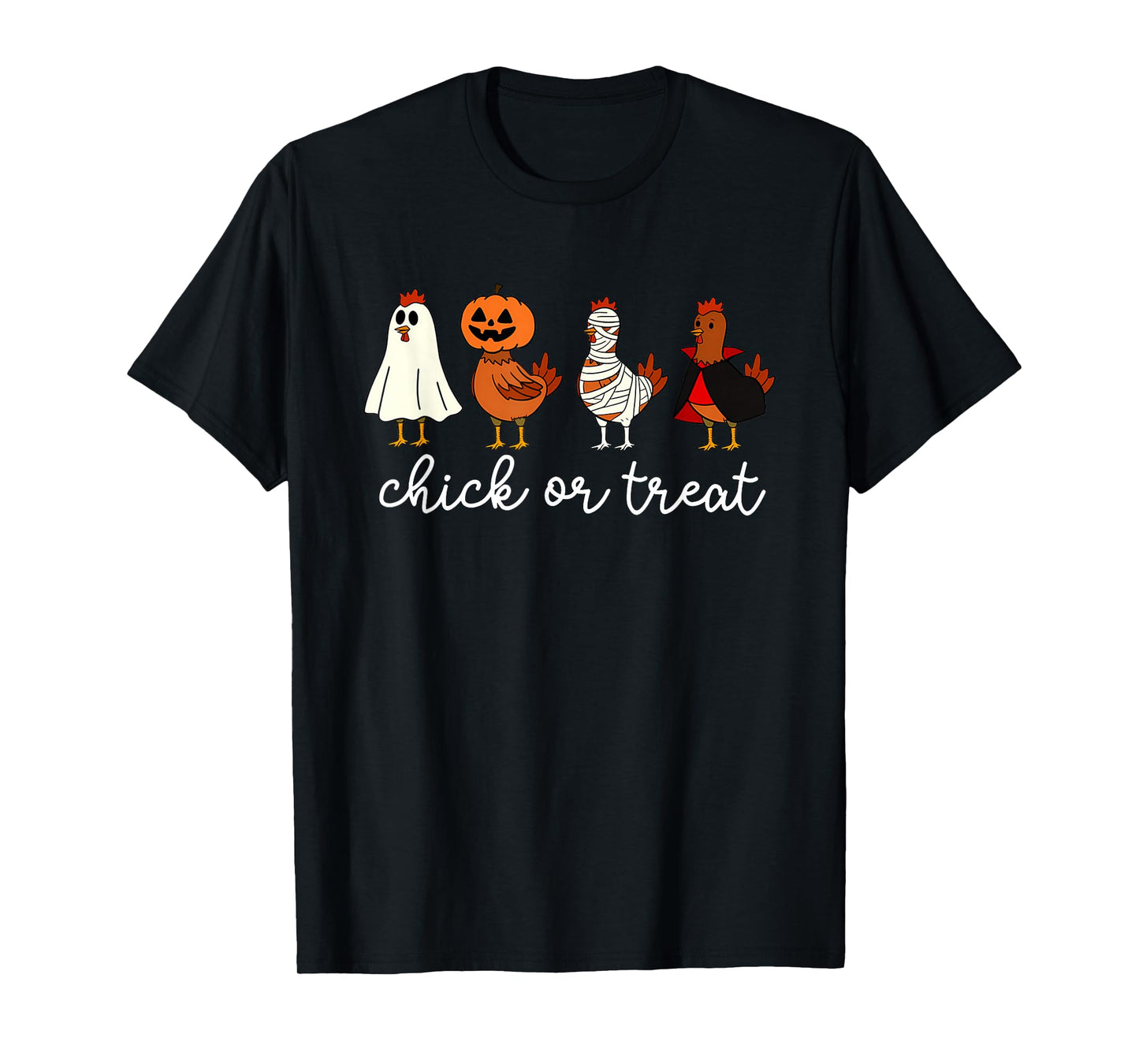 Chick Or Treat Halloween Witch Funny Spooky Chicken T-Shirt