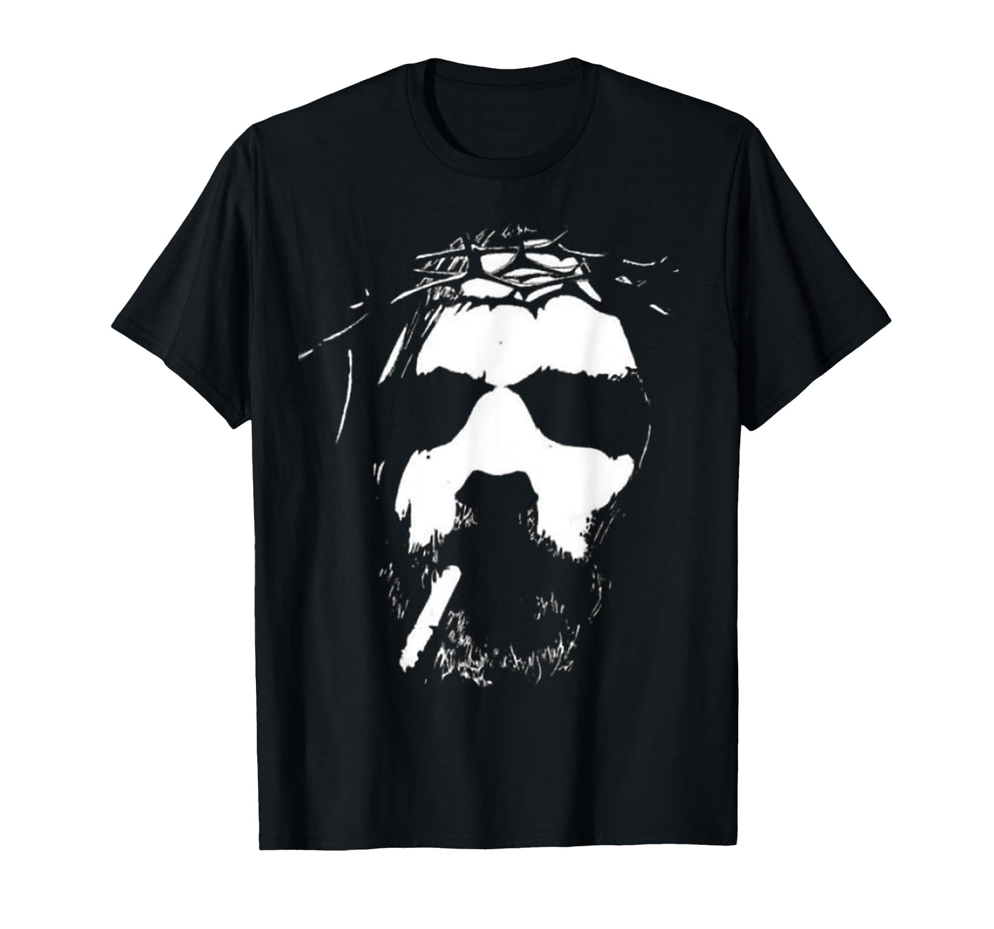 Vintage Jesus Smoking - Dark Style Art - God - Religion T-Shirt