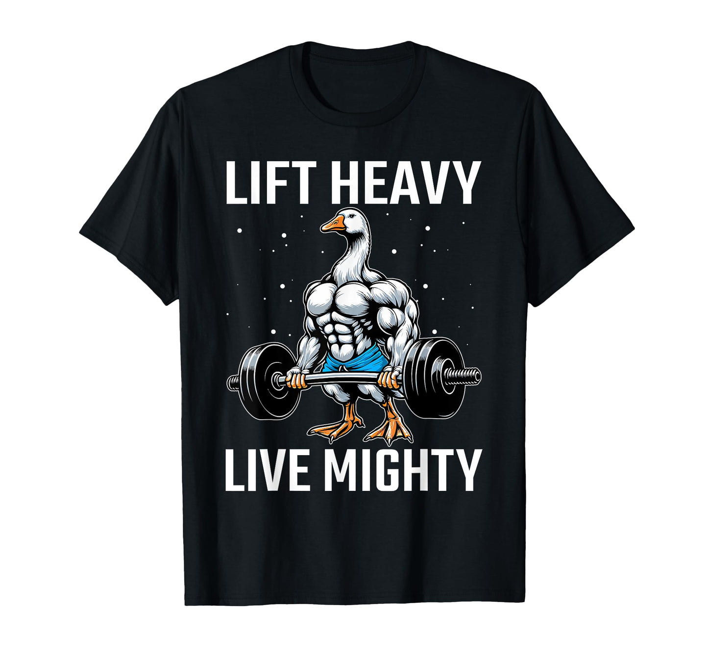Lifting Laughs and Weights Funny Goose Lover Gym Fitness T-Shirt