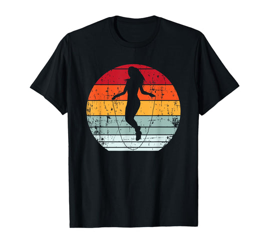 Vintage Jump Rope Skipping Funny Fitness Gift For Men Women T-Shirt