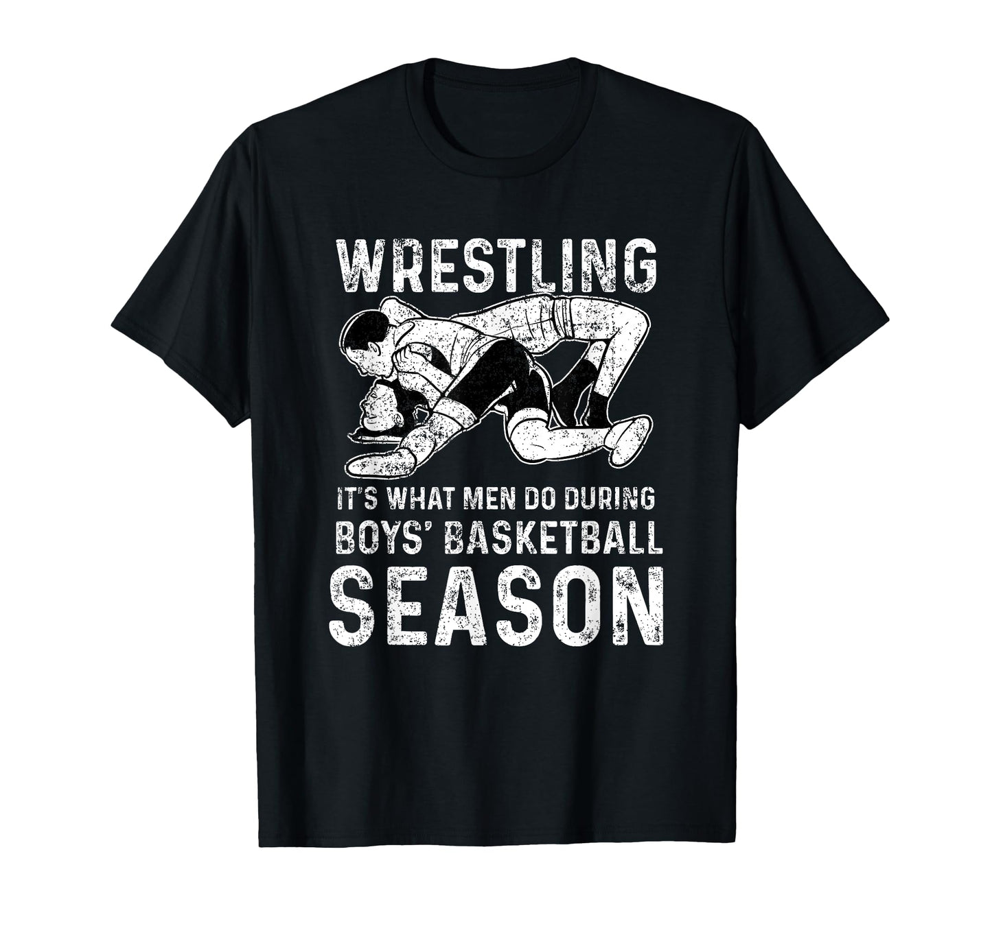 Wrestler Shop Men's Wrestling T-Shirt, Black, Small
