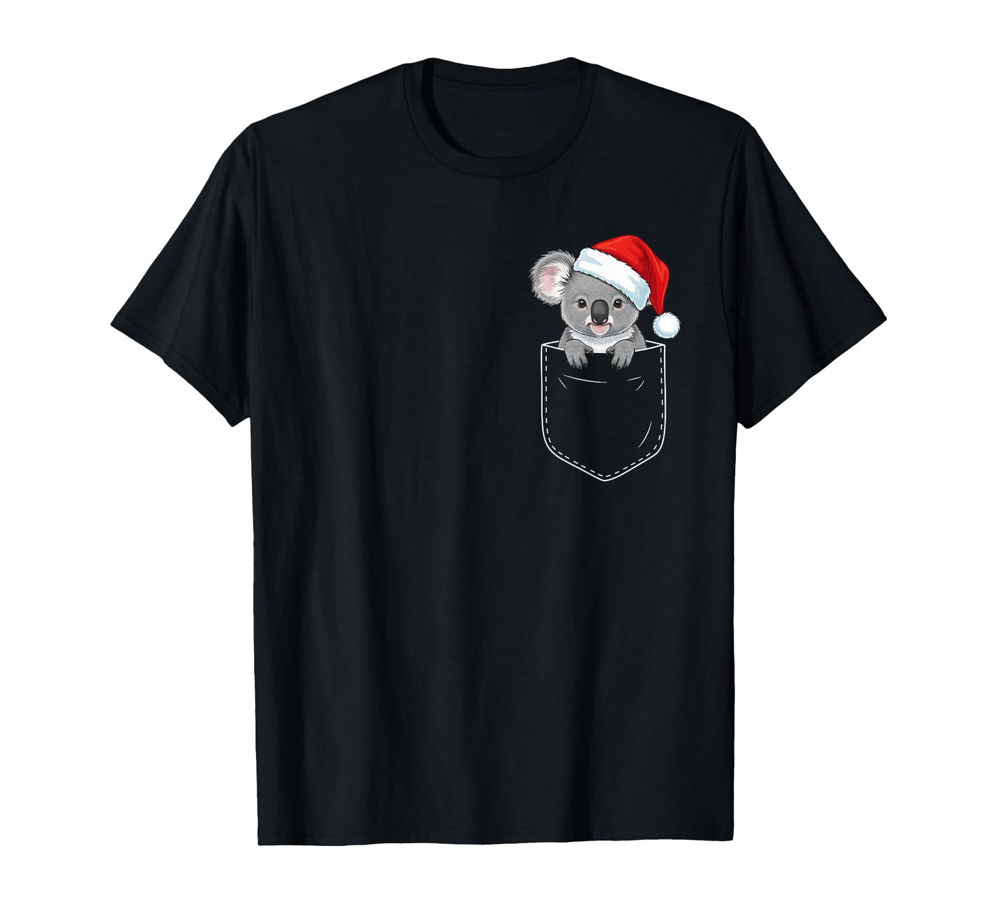 Cute Koala Pocket Christmas T-Shirt