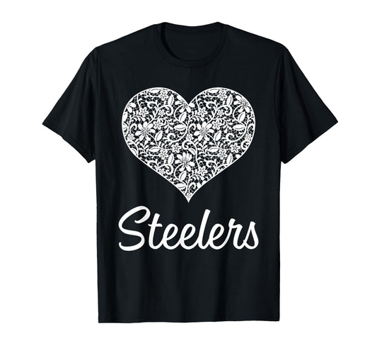 Steelers Fontana Lace Heart HS T-Shirt