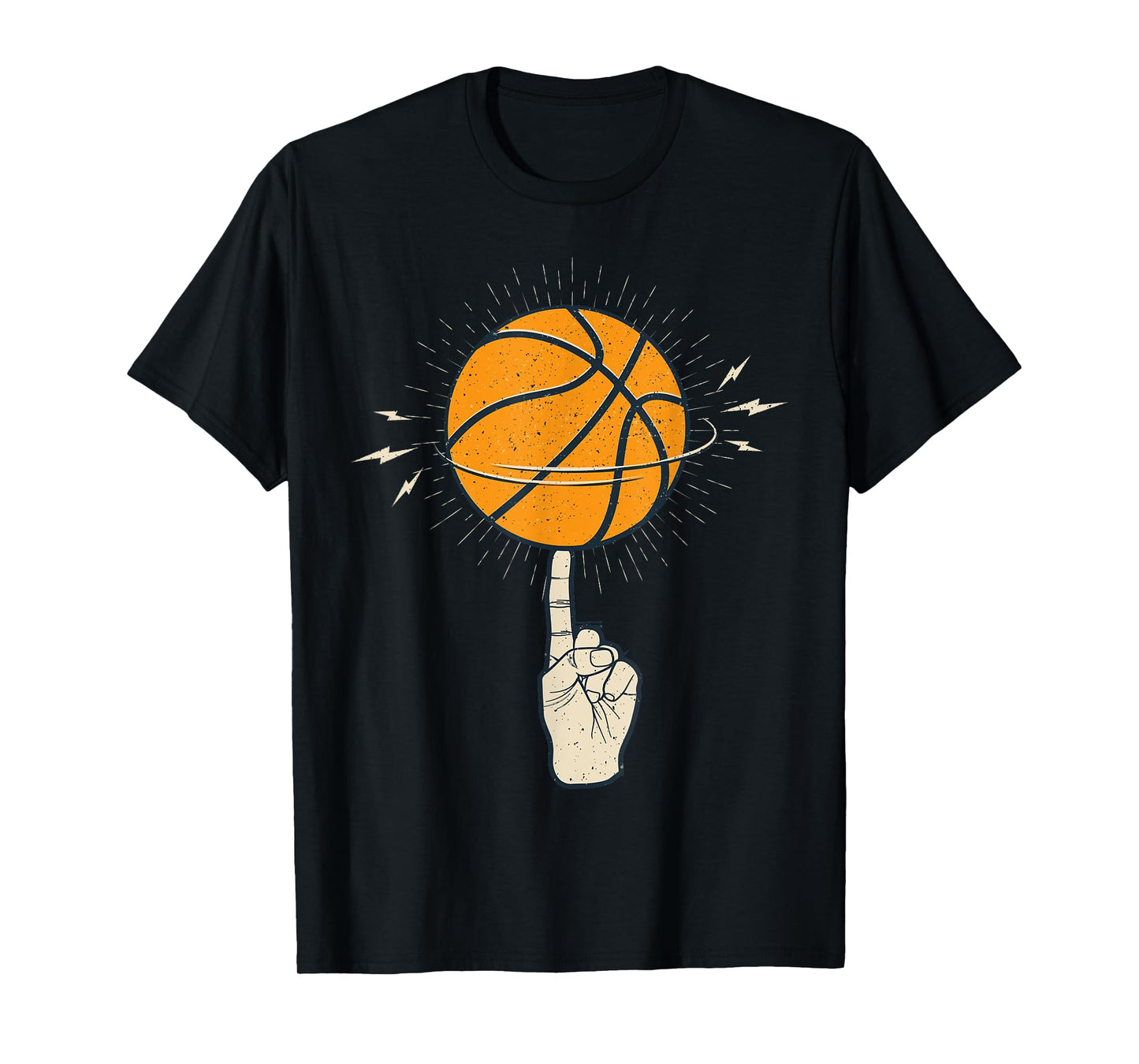 Cool Spinning Basketball On Your Finger Sport Graphic Design T-Shirt