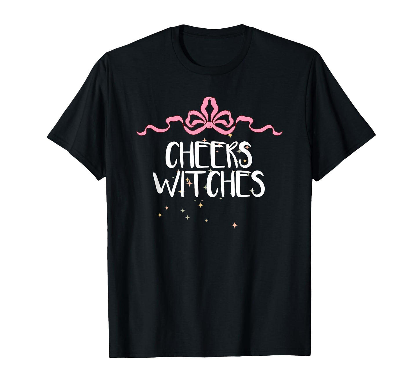 Cute Funny Cheers Witches Saying Coquette Art Bow T-Shirt