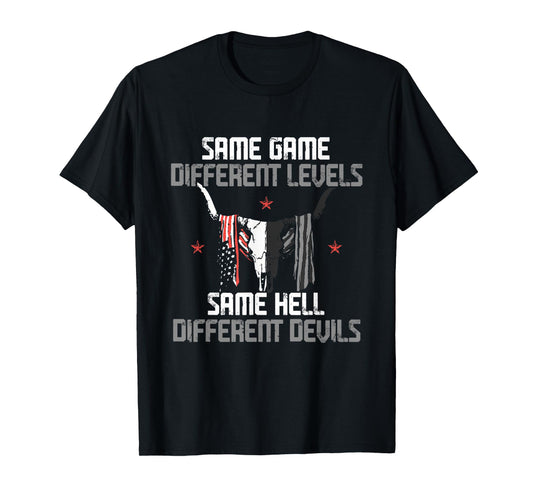 Same Game Different Levels Same Bright Devils T-Shirt