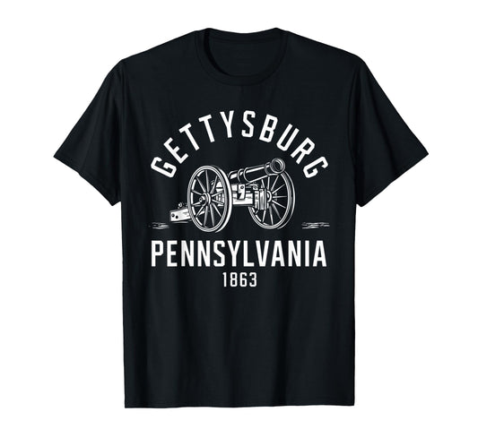 Gettysburg Pennsylvania 1863 Battlefield war civil history T-Shirt
