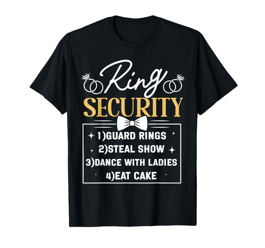 Kids Ring Security Ring Bearer Boys Wedding Party Marriage T-Shirt