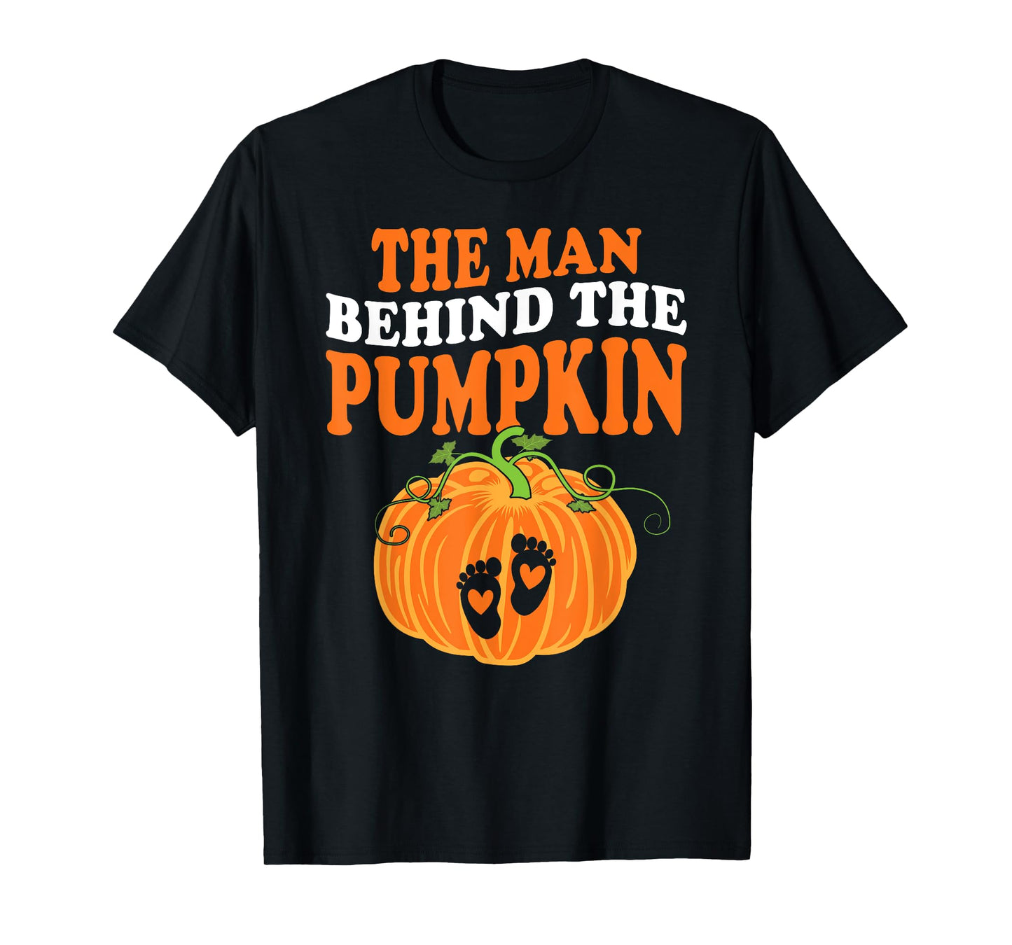 The Man Behind The Pumpkin Dad Halloween Pregnancy Reveal T-Shirt