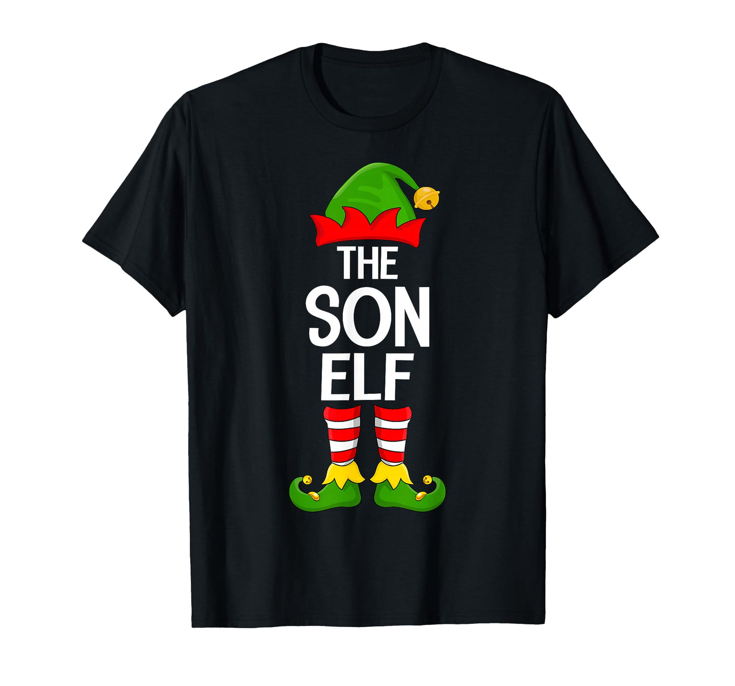 Son Elf Xmas Matching Family Elf Squad Christmas T-Shirt